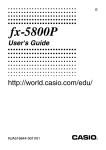 Casio fx-5800P User`s guide