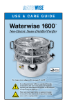 Waterwise Waterwise 1600 Use & care guide