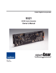 Cobalt Digital Inc 8310(-C) Owner`s manual