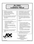 American Dryer Corp. ML-75DIII Installation manual