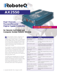 RoboteQ Dual Channel Digital Motor Controller AX2550 User`s manual