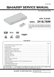 Sharp DV-SL700W Service manual