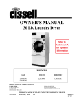 Cissell L28UR30E Owner`s manual