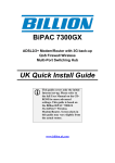 Billion BiPAC 7300GX Install guide