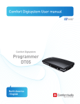 Comfort audio Comfort Digisystem Programmer DT05 User manual