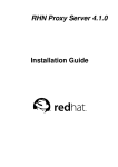 Red Hat NETWORK 4.1.0 - Installation guide