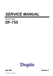Duplo DF-755 Service manual