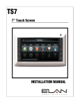 Elan TS7 Installation manual