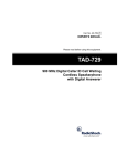 Radio Shack TAD-729 Owner`s manual