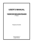 Visicomm Industries 160KSS360400/50400 User`s manual