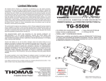 Renegade TG-550H Owner`s manual