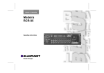 Blaupunkt MADEIRA RCR 85 Operating instructions