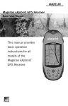 Magellan eXplorist 100 User manual