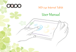 Double Power Technology Internet Tablet MD-740 User manual