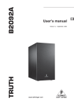 Behringer TRUTHB2092A User`s manual
