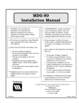 Maytag MDG-50 Installation manual