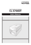 Citizen CL-S700DT User`s manual