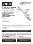 Ryobi RY43200 Operator`s manual