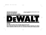 DeWalt DW788 Instruction manual