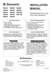 Dometic DM2662 Installation manual