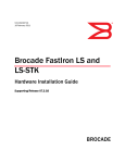 Brocade Communications Systems LS-STK Installation guide