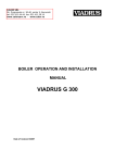 Viadrus G 300 Installation manual