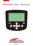 Wattbike MONITOR User manual