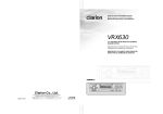 Clarion VRX630 Owner`s manual