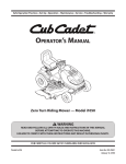 Cub Cadet i1050 Operator`s manual