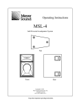 Meyer Sound MP-4 Operating instructions
