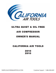 California Air Tools 2010 Owner`s manual
