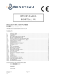 BENETEAU 331 Owner`s manual