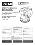 Ryobi P430 Operator`s manual
