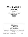 Clary Corporation SN2000 Service manual