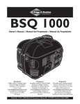 Briggs & Stratton BSQ 1000 Owner`s manual