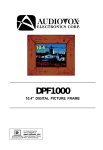Audiovox DPF1000 Instruction manual