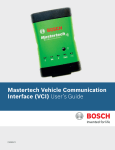 Bosch Mastertech M-VCI User`s guide