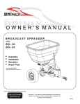 Brinly-Hardy S40 Series Owner`s manual