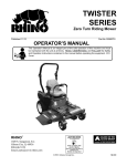 RHINO Twister Series Operator`s manual