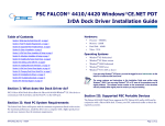 PSC Falcon 4410 Installation guide