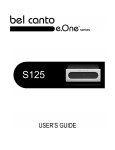 Bel Canto Design S125 Specifications