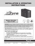 Raypak 850 Operating instructions