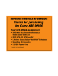 Cobra XRS9960G Operating instructions