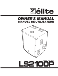 YORKVILLE LS2100P - SERVICE Owner`s manual