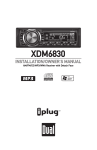 Dual XDM6830 Owner`s manual