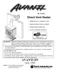 Avalon Stoves AVANTI DV Specifications