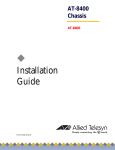 Allied Telesis AT-8400 Series Installation guide