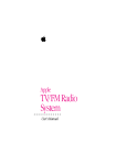 Apple TV/FM Radio System User`s manual