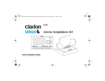 Clarion SIRIUS CLHK Home Installation guide