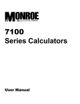 Monroe 7150 User manual